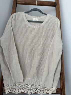 Urban outfitters cream oversized sweater